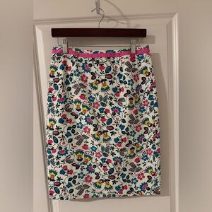 Boden Multicolor Floral Pencil Skirt